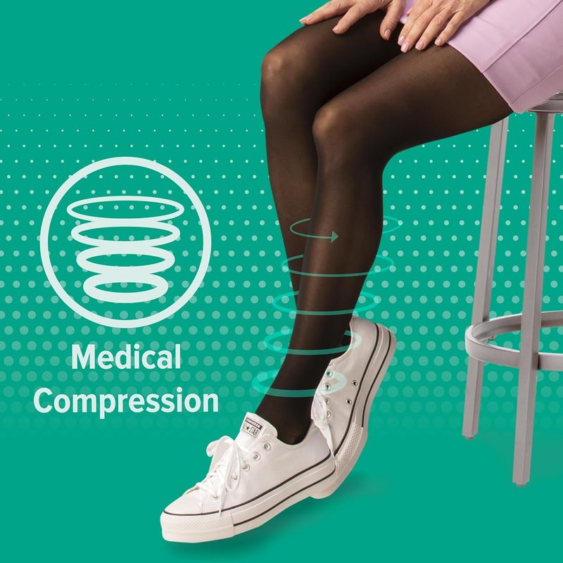 Juzo Basic 4411ag 15-20mmHg Thigh-High Open Toe Compression Stocking in Beige - Image 5